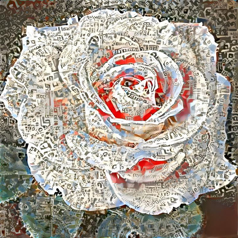 Newspaper Rose