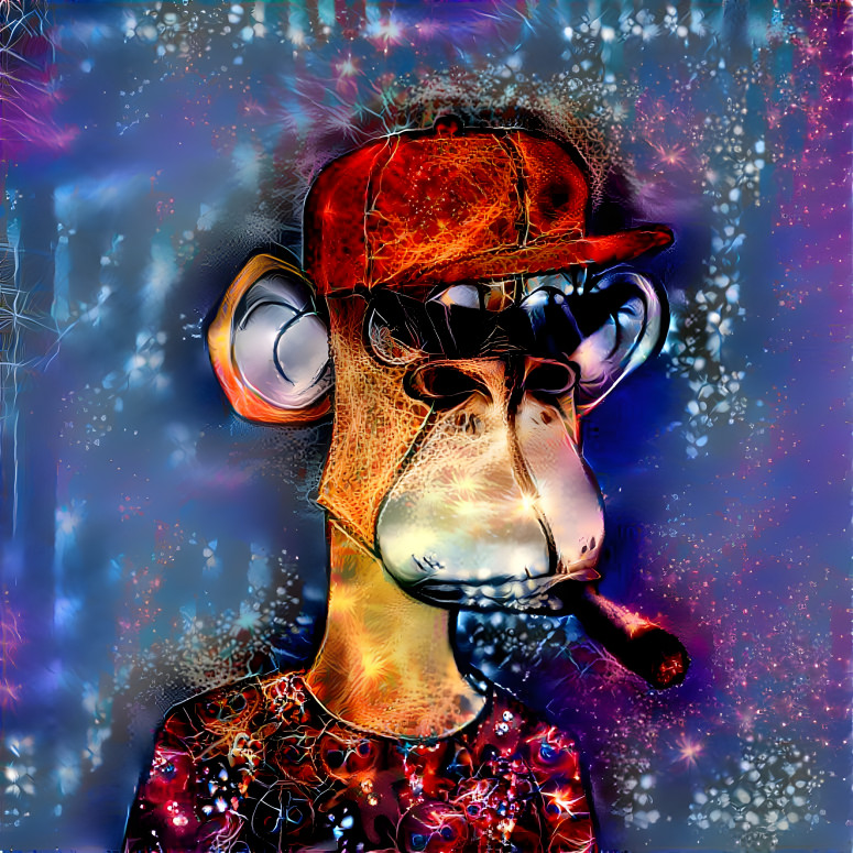 Bored ape cool monkey space paint