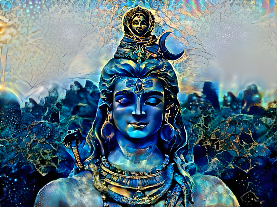 Blue Lord Shiva