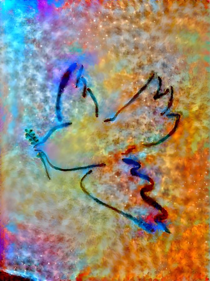 Peace - rainbow dove