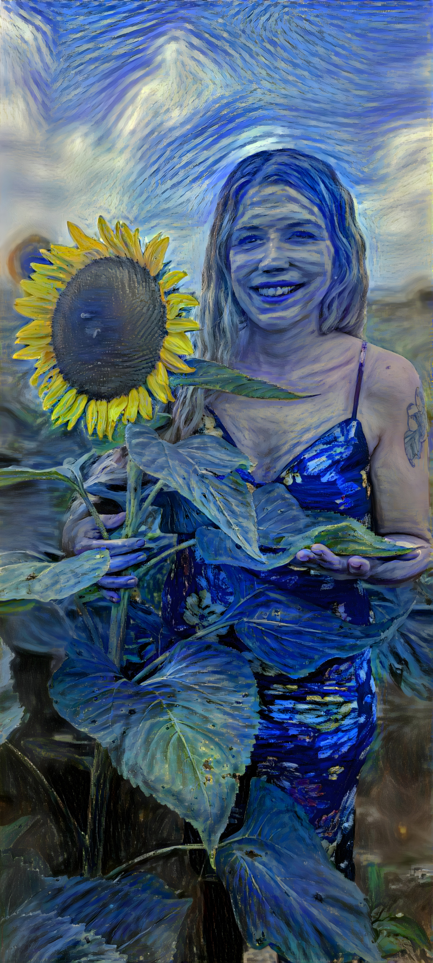 Sunflower Starry Night 