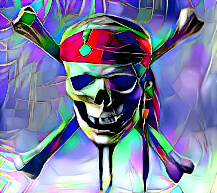 colored skull