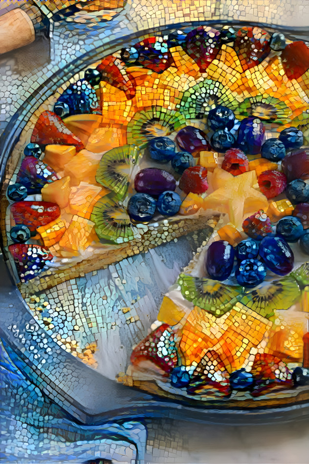 Mosaic fruit tart