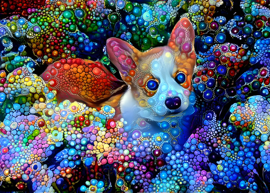 Rainbow Corgi baby 