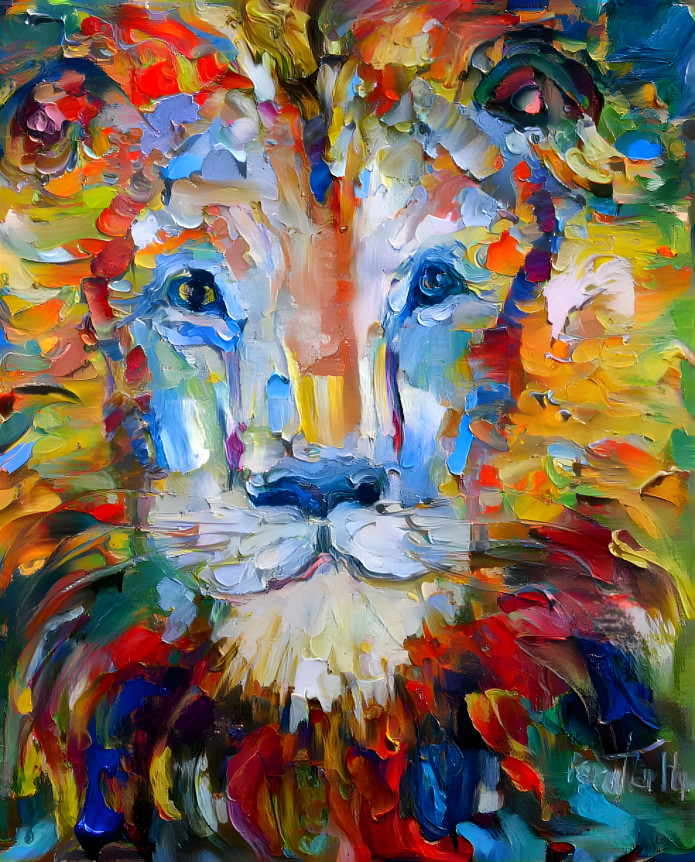 Acrylic lion