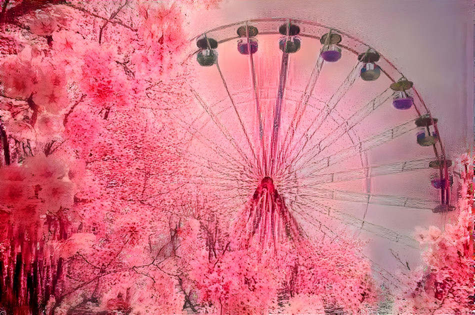Ferris wheel of blossoms 