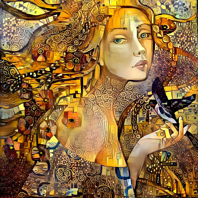 Golden klimt lady