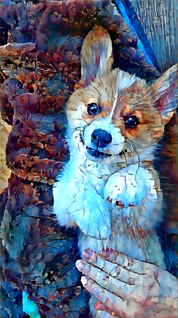 Baby Corgi Forest Mosaic