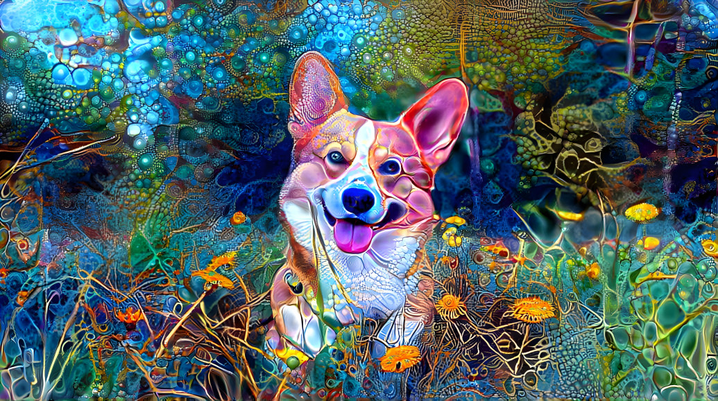 Corgi in the meadow 