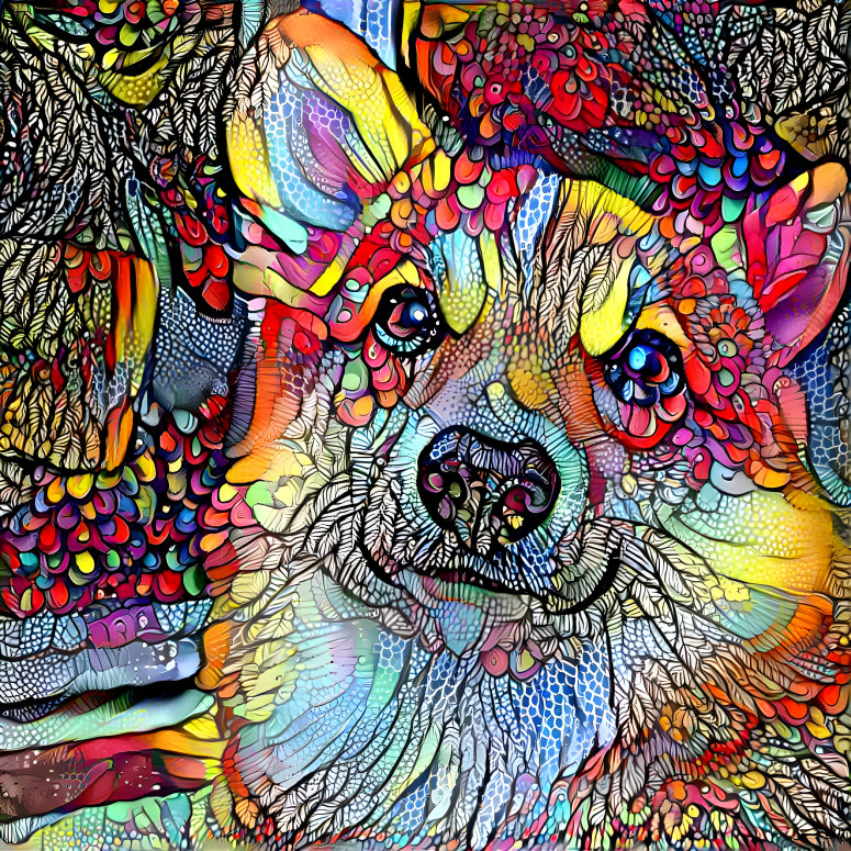 Coloring book corgi