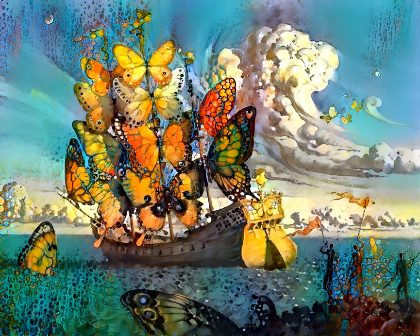 salvador dali's butterfly ship