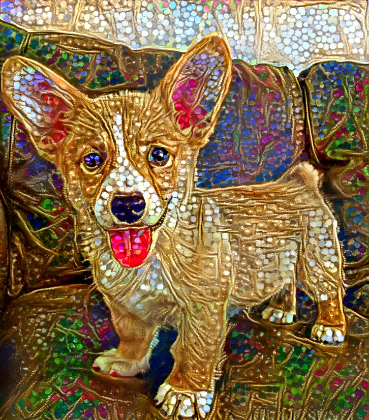 Bejeweled corgi