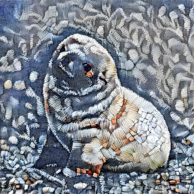 Baby Seal in lace