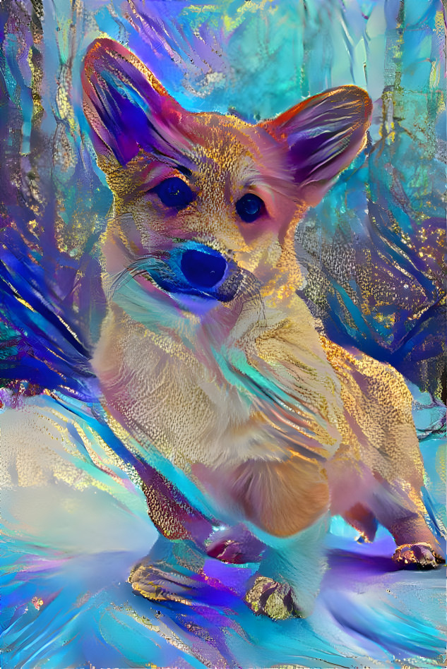 Shimmering corgi