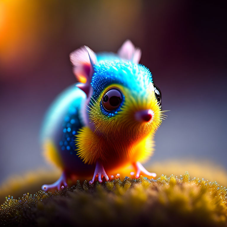 Vibrant digital illustration of small fantastical creature