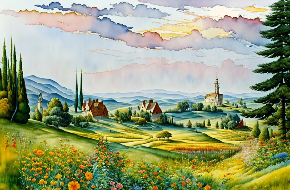 Landscape in summer 