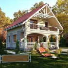 Ornate fantasy house with whimsical trees under starry sky