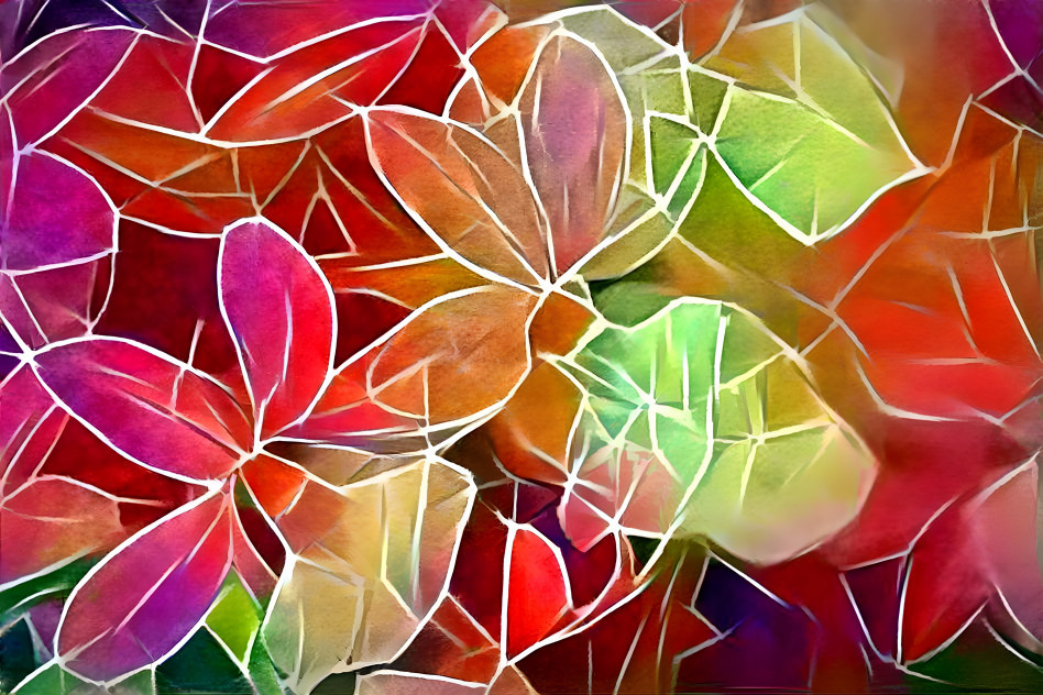 stained glass flora
