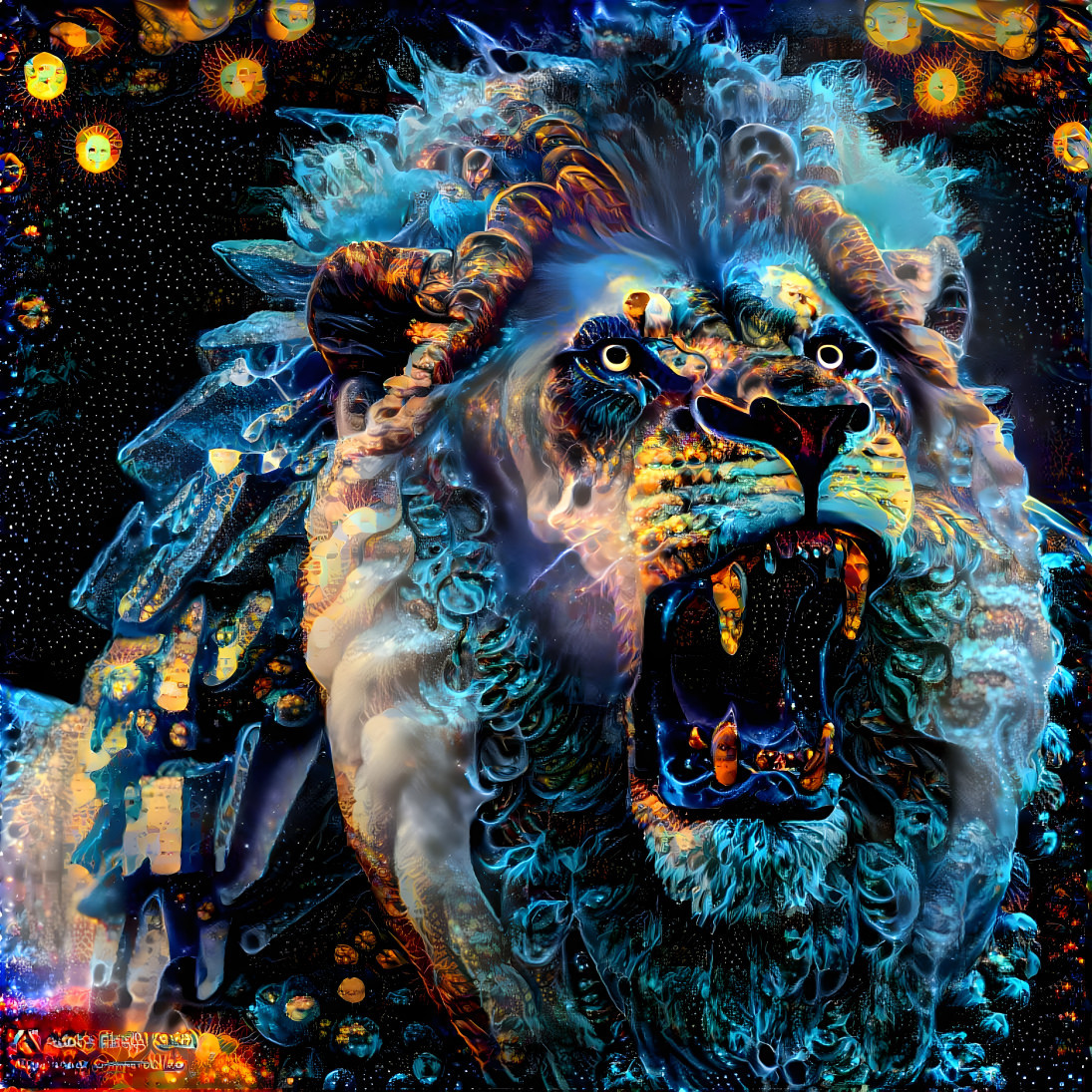 Roaring Lion - Firefly Adobe AI