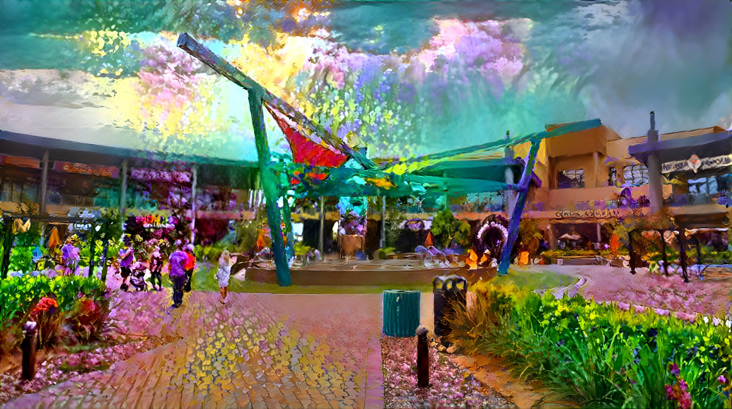 Courtyard shops at Butterfly Wonderland 