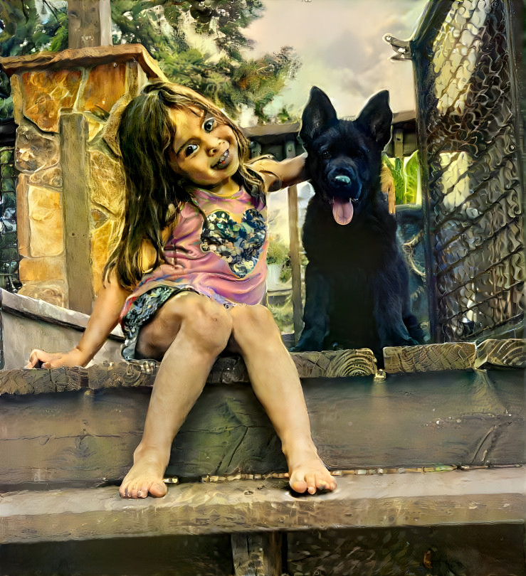 Girl and her dog