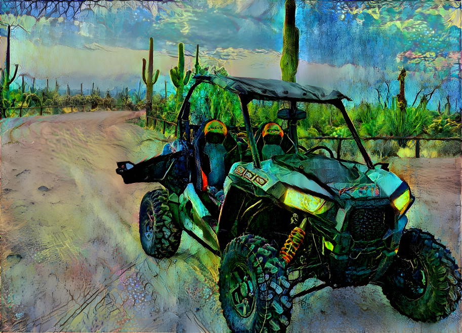 Polaris RzR out in Bulldog Canyon