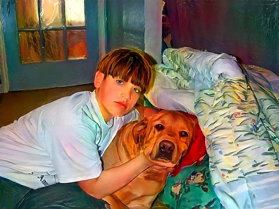 A boy's love for his dog...