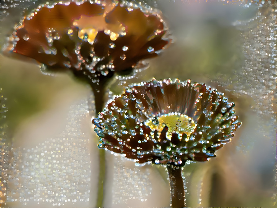 Flowers in the rain