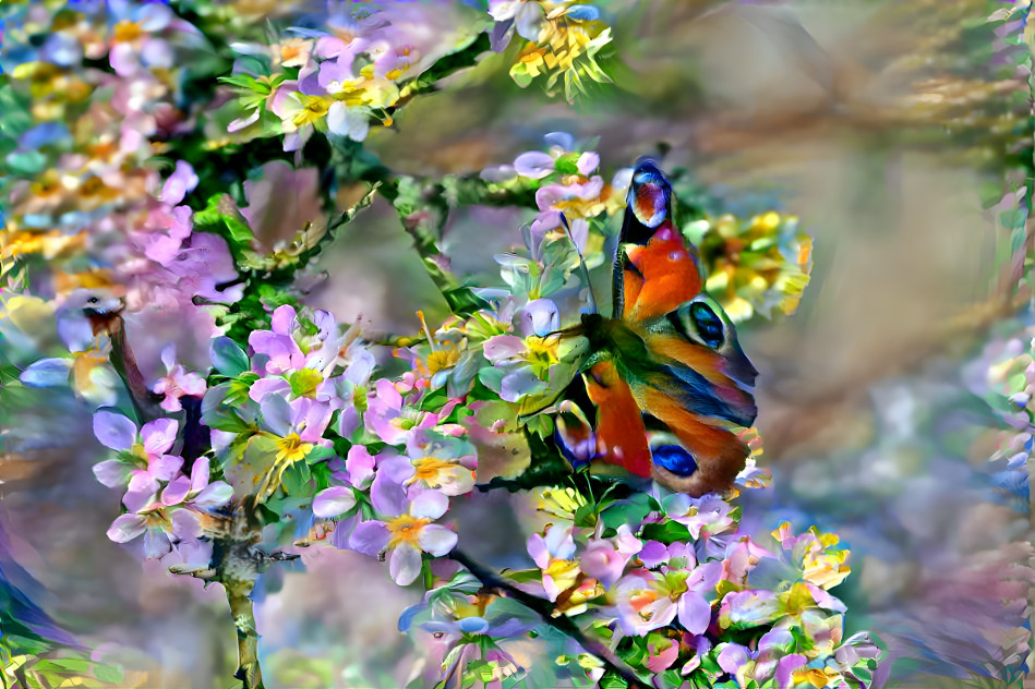 flower and butterfly