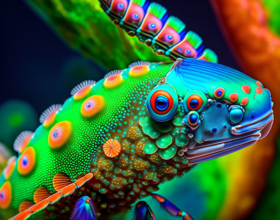 Colorful Gecko with Intricate Patterns and Unique Features