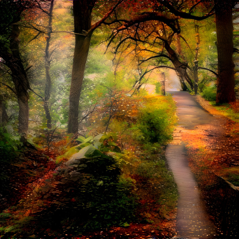 Trail in trees