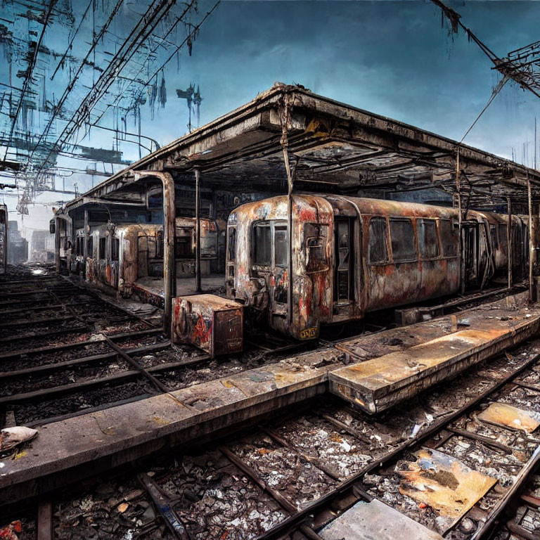 a post-apocalyptic subway station