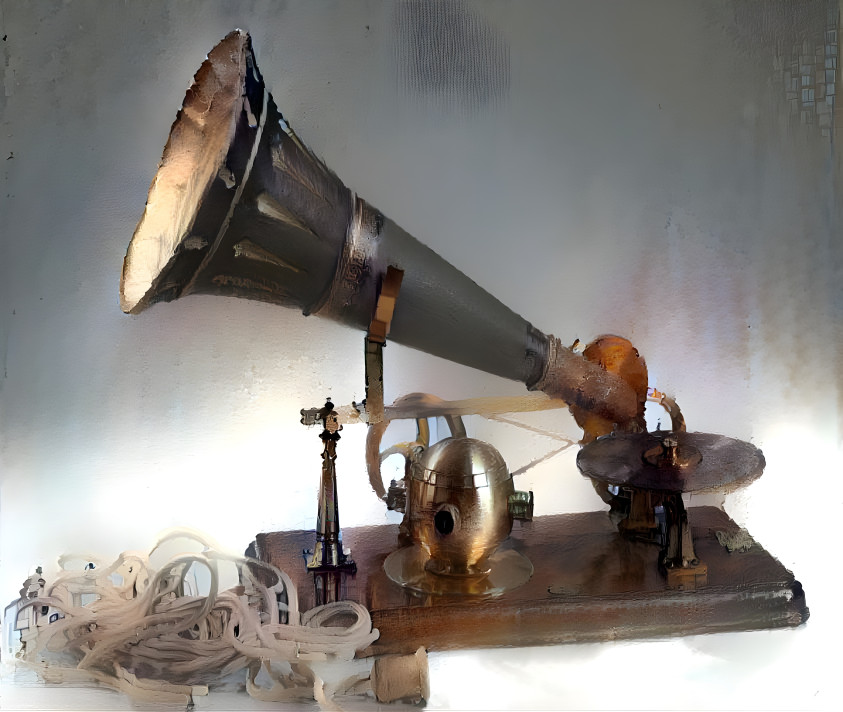 Gramophone in oil