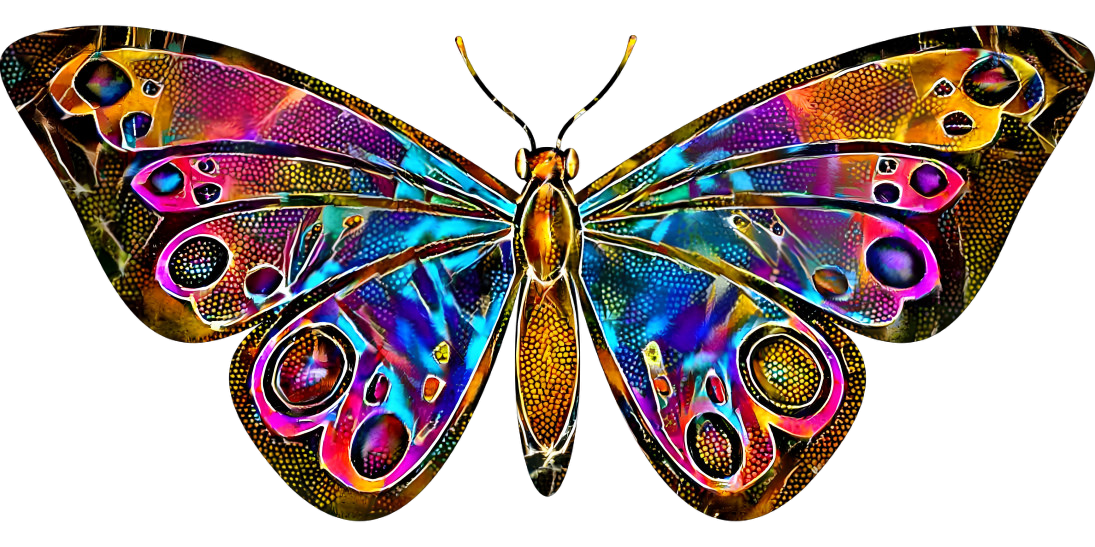 Colorful Dot Butterfly