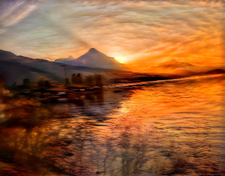 Sunset over Lake Brienz