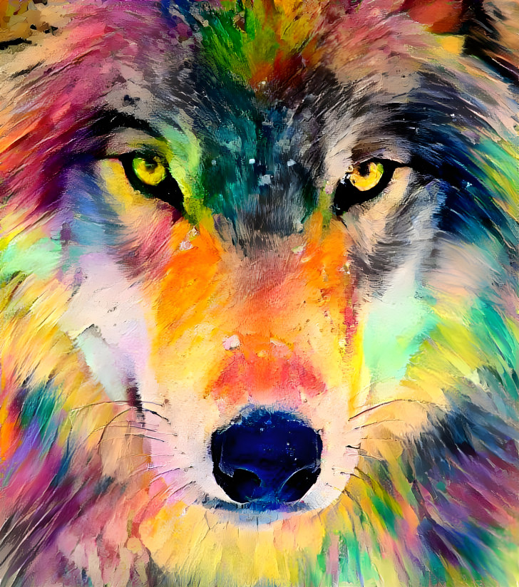 Colorful Wolf