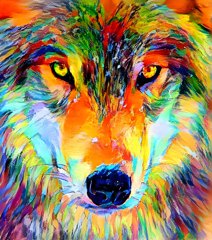 Colorful Wolf