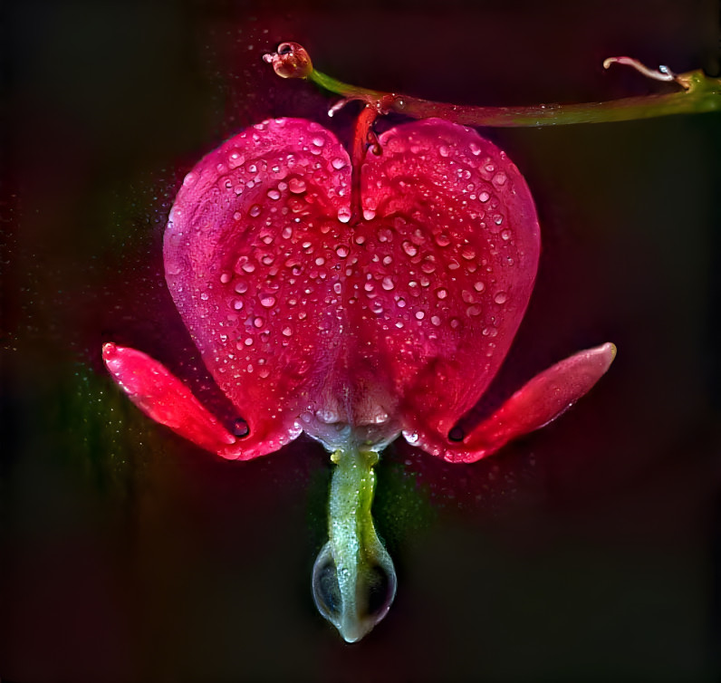 Bleeding Heart with Waterdrops