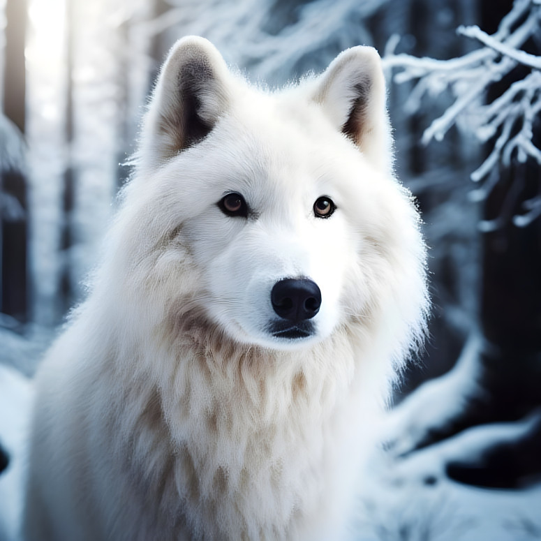 Polar Wolf Portrait