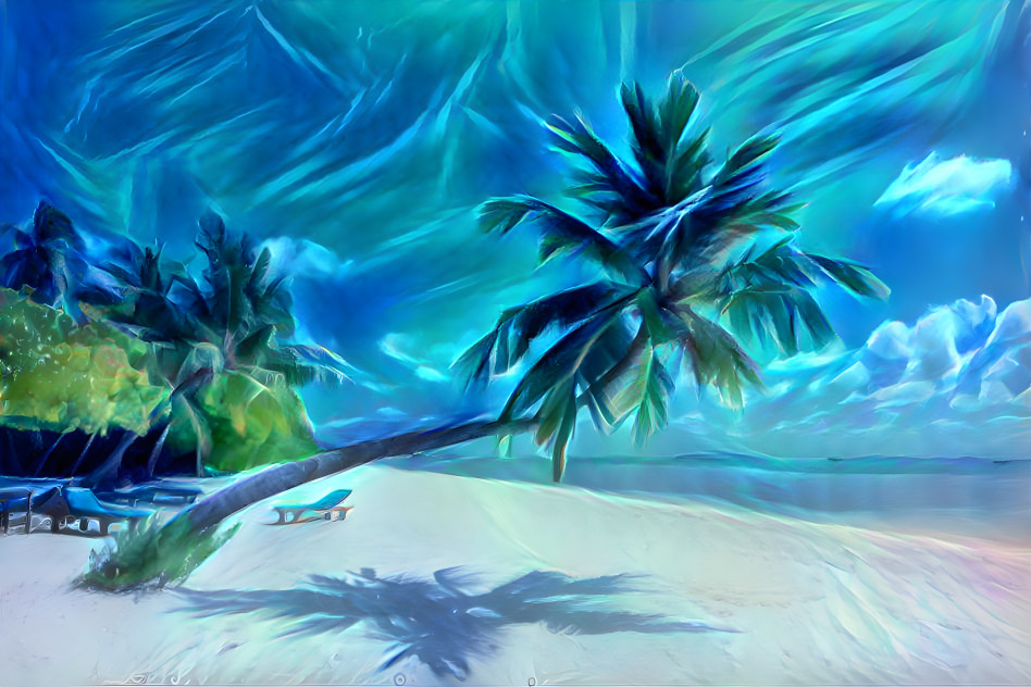 Coconut Trees On Seashore