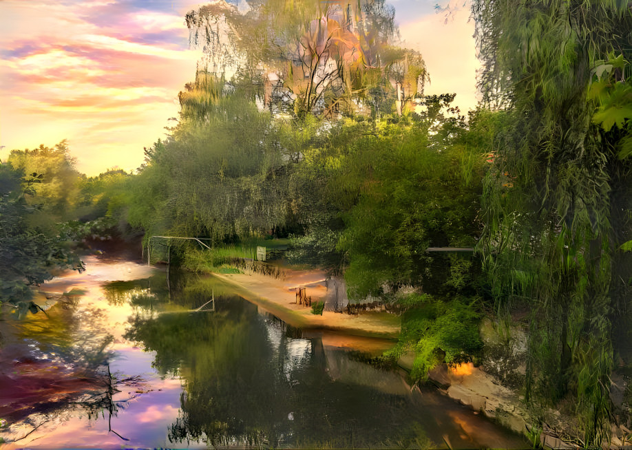 boat landing stage at the boat house