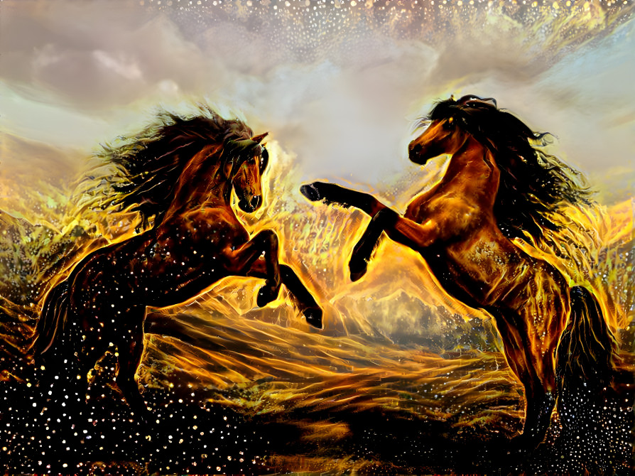 Horses Playing