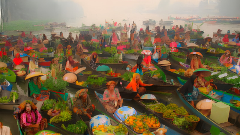 Muara Kuin Floating Market