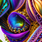 Colorful Spiral Formation Artwork with Intricate Patterns and Textures