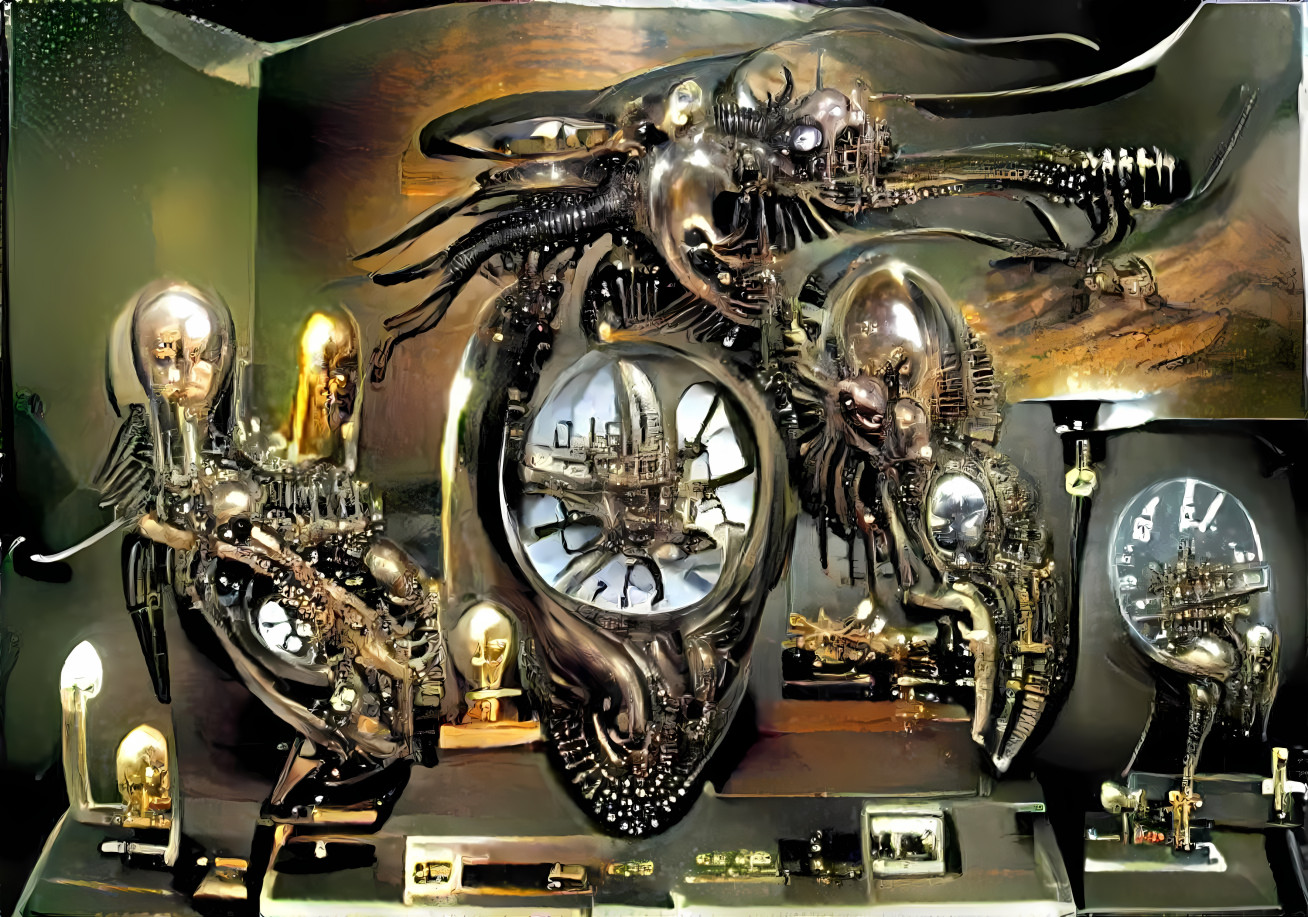 Inside of body examinator made by Salvador Giger