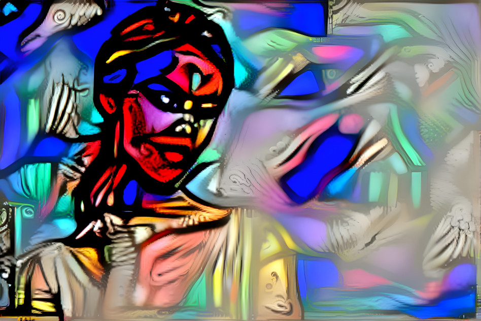 Stained glass portrait