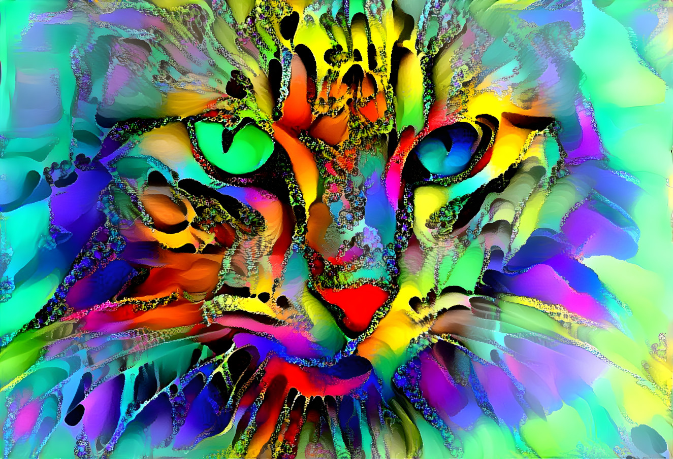 psychedelic cat