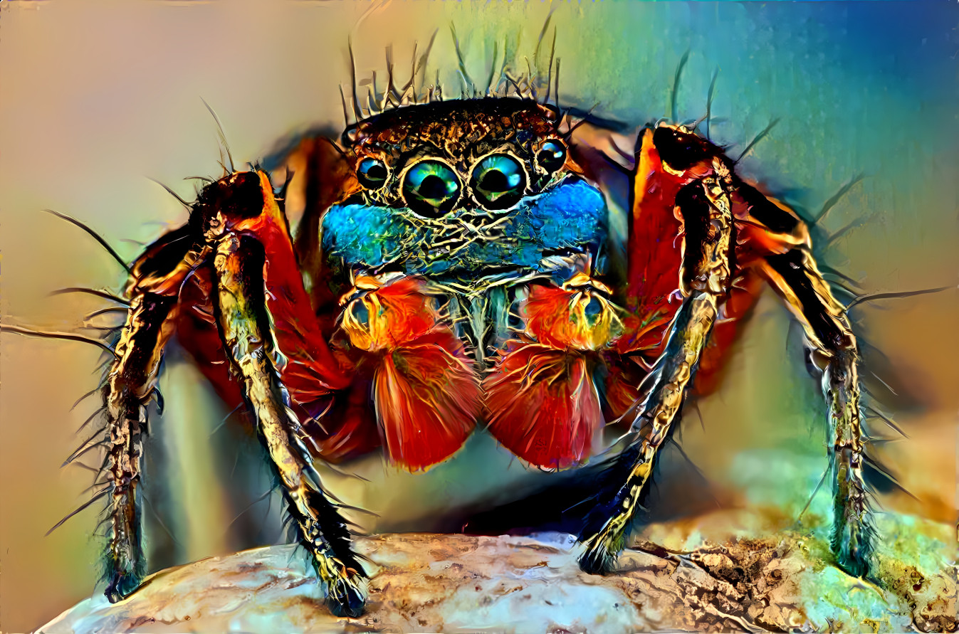 Cute peacock spider