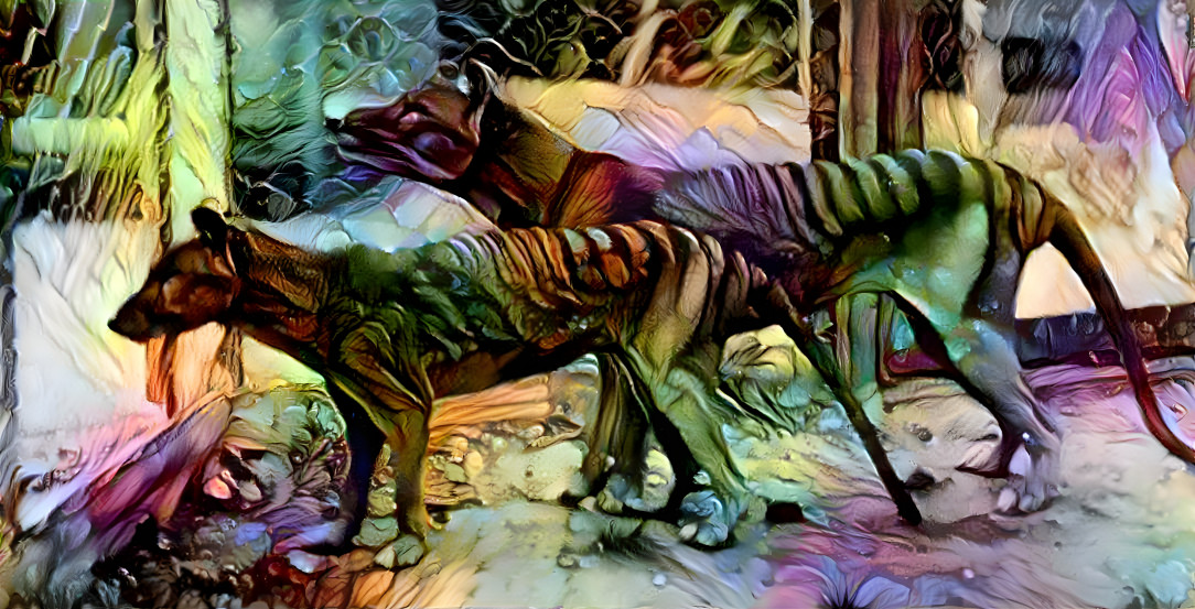 Extinct Tasmanian tiger