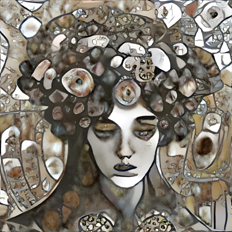 Art Nouveau Woman with rust